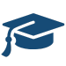Symbol showing a graduate hat