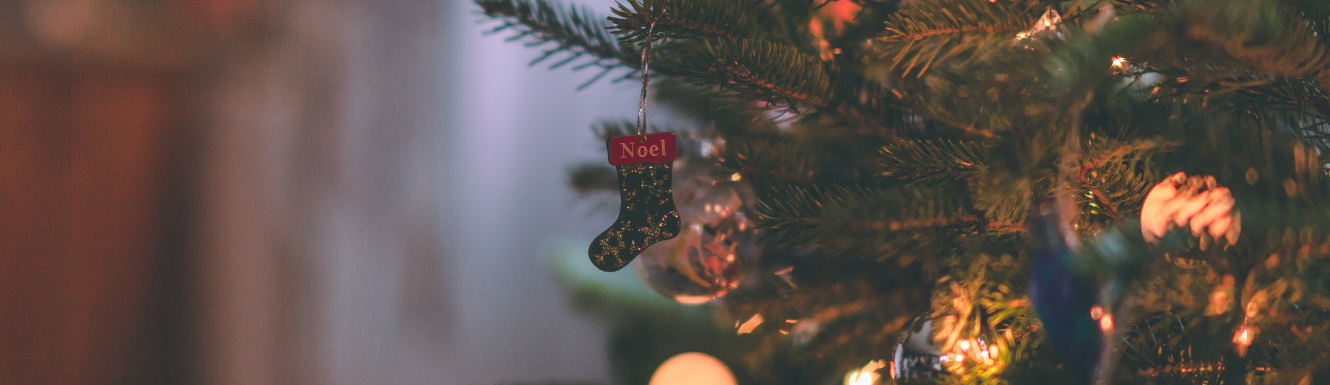 Picture of an ornament on the Christmas tree.