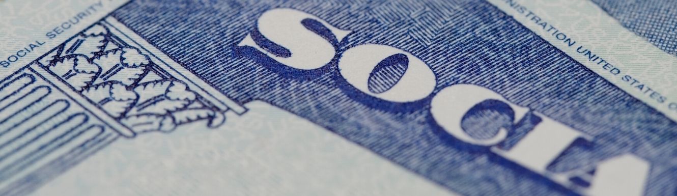 close up image of corner of a social security card